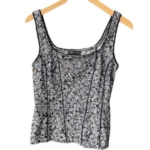 White House Black Market Corset Style Tank Top - M